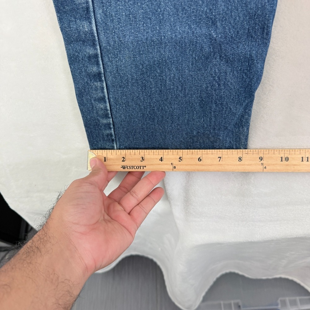 Levis 505 Jeans Mens 34x32 (34x31) Blue Relugar Fit Straight Leg - Picture 6 of 9